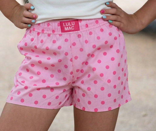 YOUTH- Light Pink & Pink Polka Dot Short